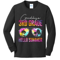 Tie Dye Goodbye 3rd Grade Hello Summer Last Day Of School Kids Long Sleeve Shirt