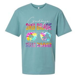 Tie Dye Goodbye 3rd Grade Hello Summer Last Day Of School Sueded Cloud Jersey T-Shirt