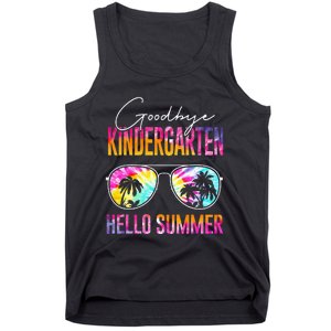 Tie Dye Goodbye Kindergarten Hello Summer Last Day Of School Tank Top