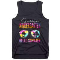 Tie Dye Goodbye Kindergarten Hello Summer Last Day Of School Tank Top