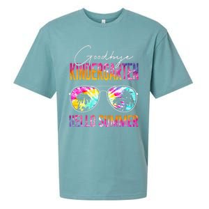 Tie Dye Goodbye Kindergarten Hello Summer Last Day Of School Sueded Cloud Jersey T-Shirt