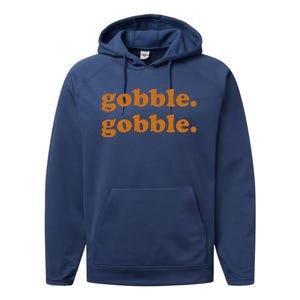 Thanksgiving Day Gobble Gobble Turkey Trot Funny Gift Performance Fleece Hoodie