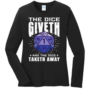 The Dice Giveth And Dice Taketh Away Ladies Long Sleeve Shirt