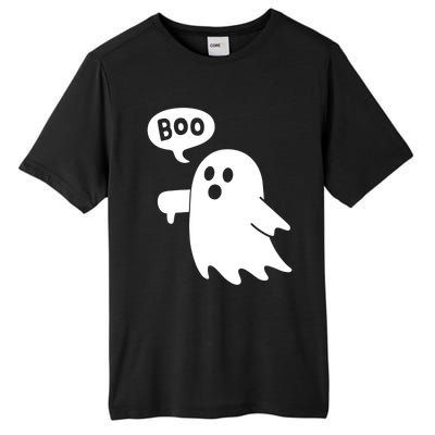 Thumbs Down Ghost Screaming Boo Disapproval Ghost Halloween Gift Tall Fusion ChromaSoft Performance T-Shirt