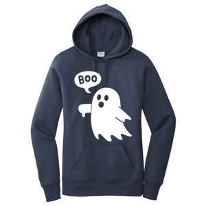 Thumbs Down Ghost Screaming Boo Disapproval Ghost Halloween Gift Women's Pullover Hoodie