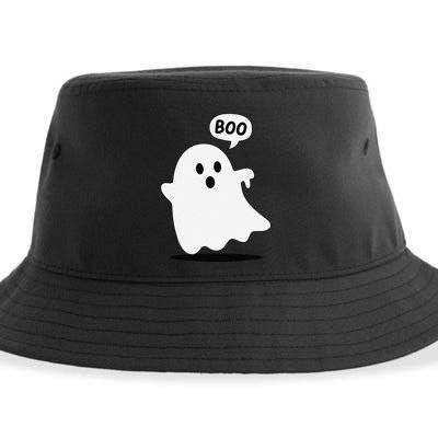 Thumbs Down Ghost Screaming Boo Disapproval Ghost Halloween Sustainable Bucket Hat