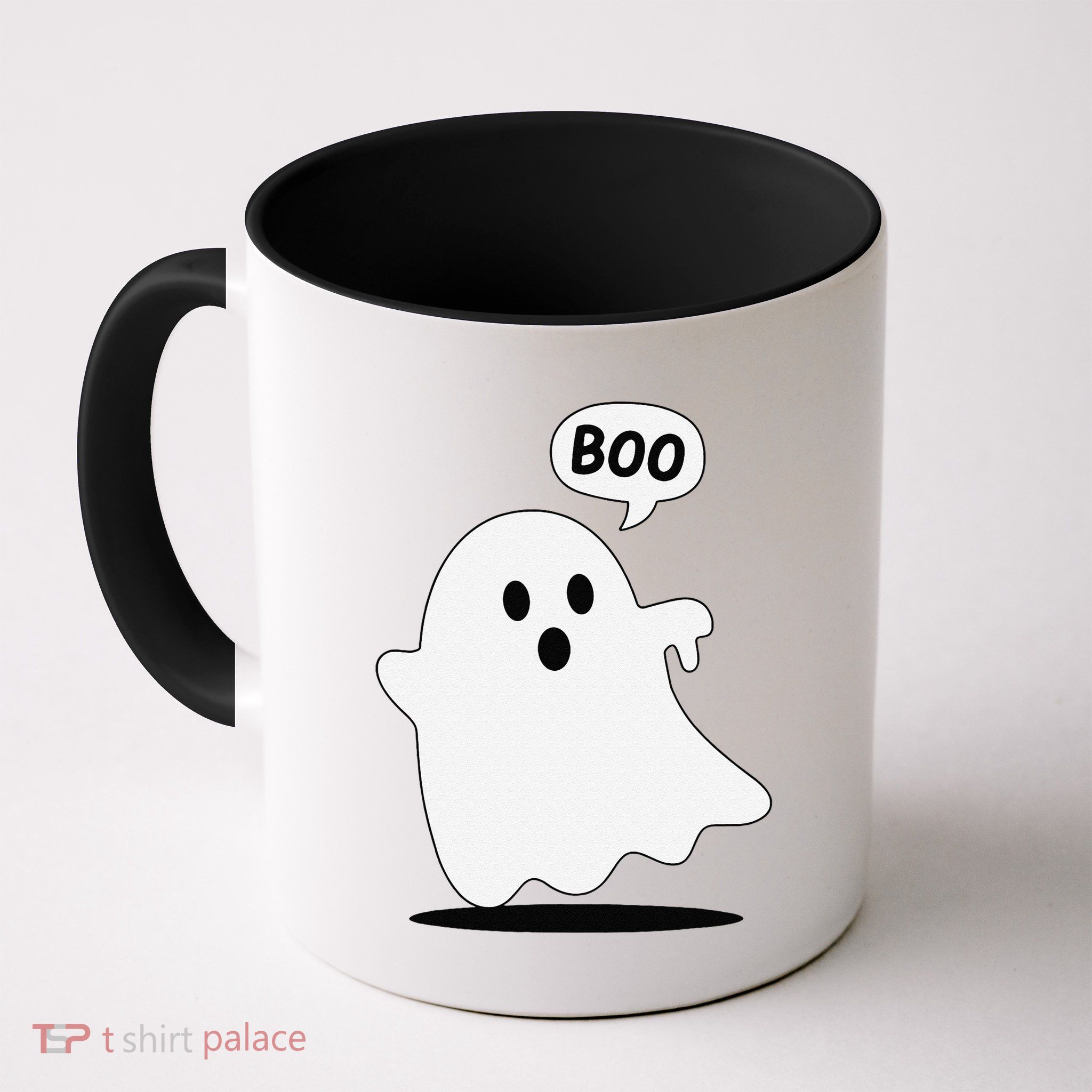 Thumbs Down Ghost Screaming Boo Disapproval Ghost Halloween Mug