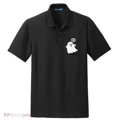 Thumbs Down Ghost Screaming Boo Disapproval Ghost Halloween Dry Zone Grid Polo
