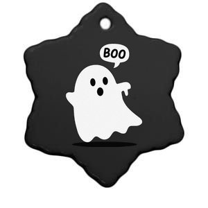 Thumbs Down Ghost Screaming Boo Disapproval Ghost Halloween Ceramic Star Ornament