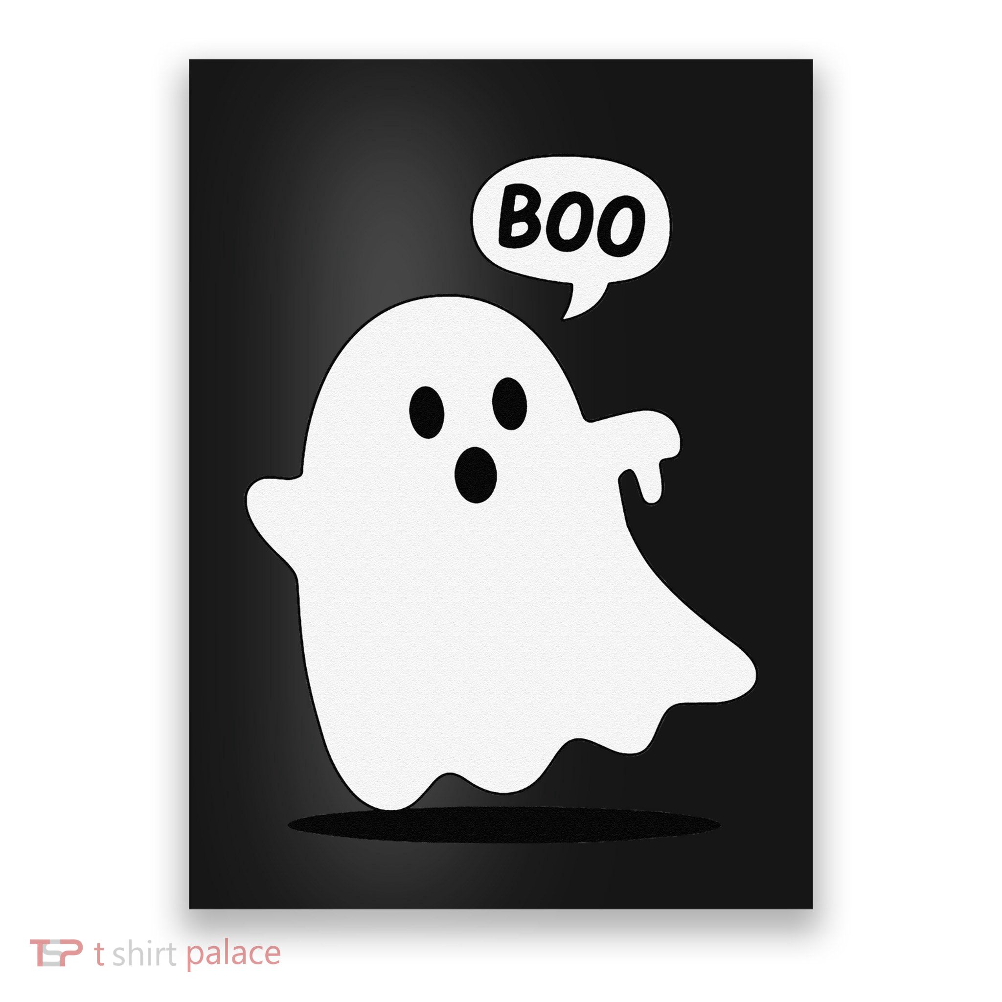 Thumbs Down Ghost Screaming Boo Disapproval Ghost Halloween Poster