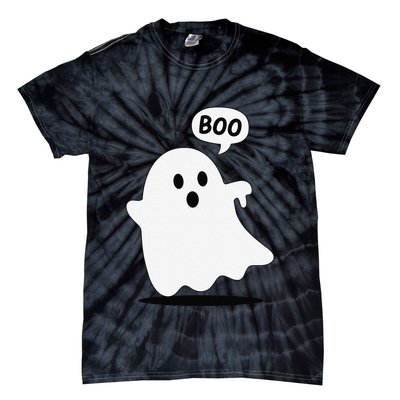 Thumbs Down Ghost Screaming Boo Disapproval Ghost Halloween Tie-Dye T-Shirt
