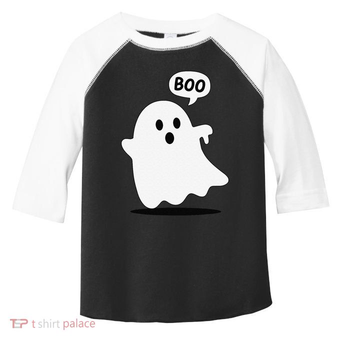Thumbs Down Ghost Screaming Boo Disapproval Ghost Halloween Toddler Fine Jersey T-Shirt
