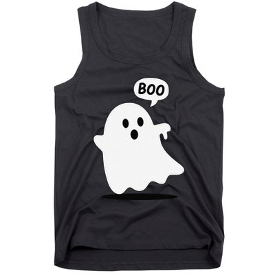 Thumbs Down Ghost Screaming Boo Disapproval Ghost Halloween Tank Top