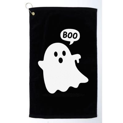 Thumbs Down Ghost Screaming Boo Disapproval Ghost Halloween Golf Towel