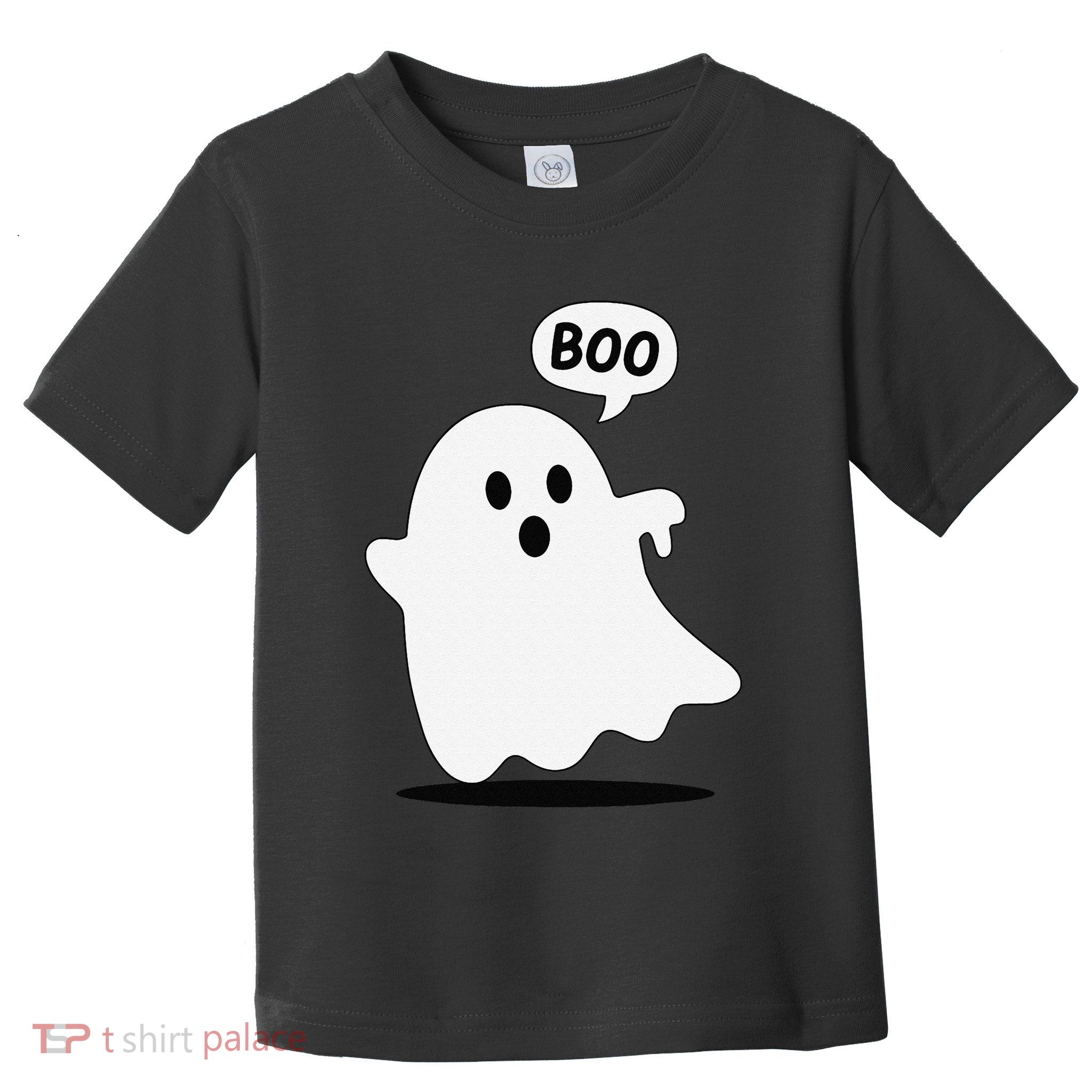 Thumbs Down Ghost Screaming Boo Disapproval Ghost Halloween Toddler T-Shirt