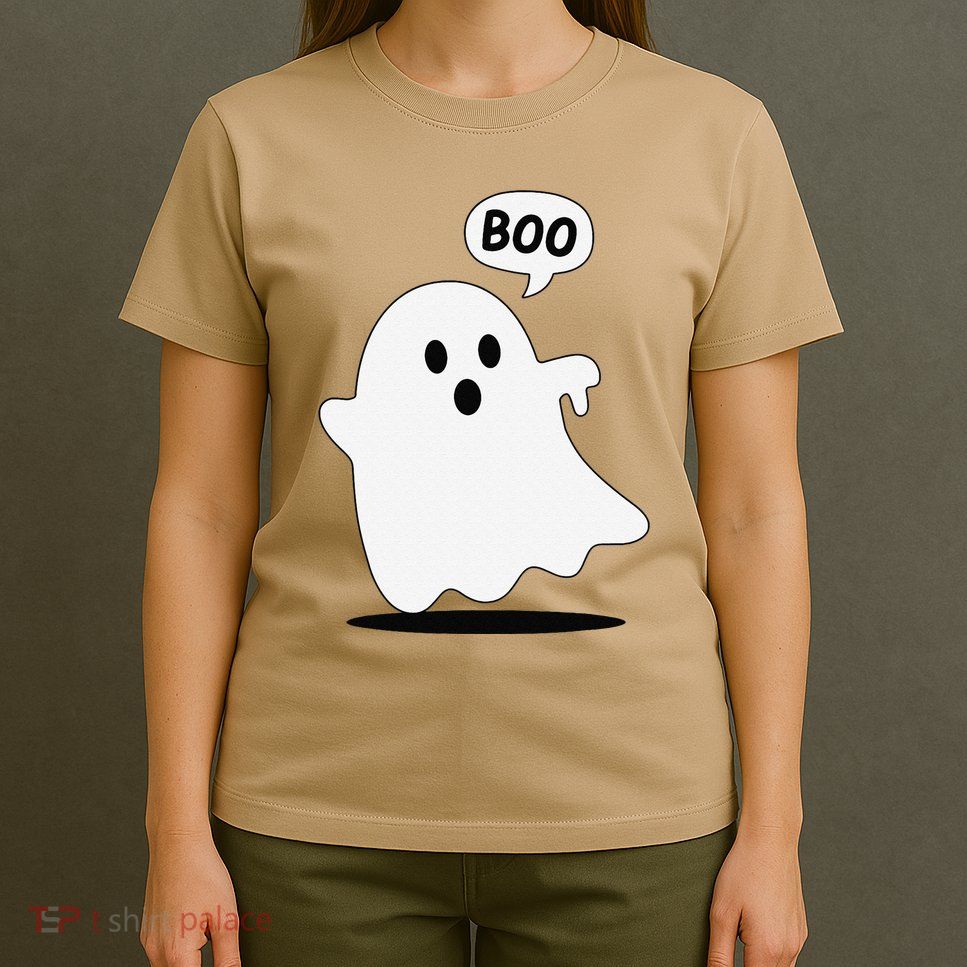 Thumbs Down Ghost Screaming Boo Disapproval Ghost Halloween T-Shirt