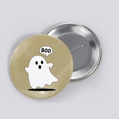 Thumbs Down Ghost Screaming Boo Disapproval Ghost Halloween Button