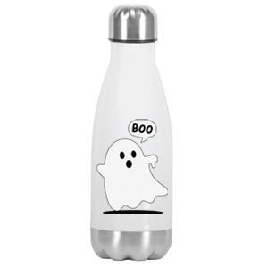 Thumbs Down Ghost Screaming Boo Disapproval Ghost Halloween Stainless Steel Insulated Water Bottle