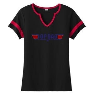 Top Dad Great Gift Ladies Halftime Notch Neck Tee