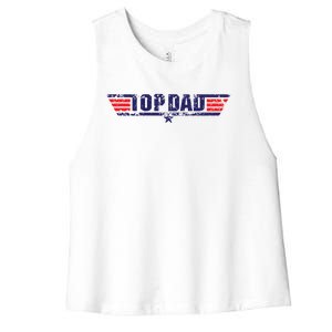 Top Dad Great Gift Women's Racerback Cropped Tank