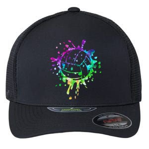 Tie Dye Girl Distressed Ball Flexfit Unipanel Trucker Cap