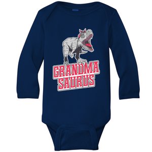 Tgiftrex Dinosaur Grandmasaurus Tyrannosaurus Gift Dino Trex Gift Baby Long Sleeve Bodysuit