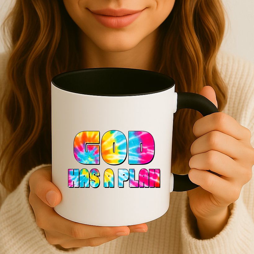 Tie Dye God Has A Plan Mug