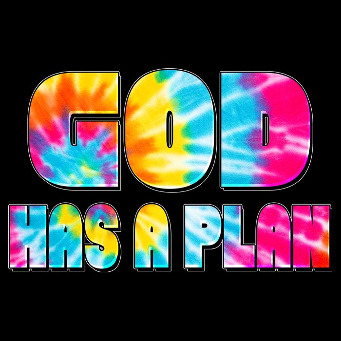 Tie Dye God Has A Plan Wool Snapback Cap