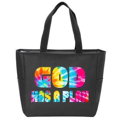 Tie Dye God Has A Plan Zip Tote Bag