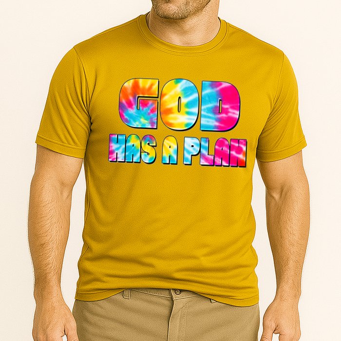 Tie Dye God Has A Plan Cooling Performance Crew T-Shirt