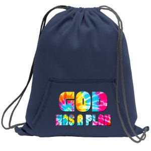 Tie Dye God Has A Plan Sweatshirt Cinch Pack Bag