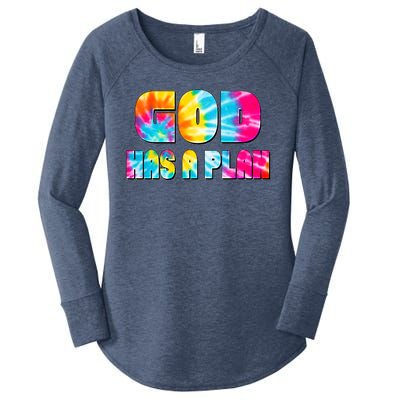 Tie Dye God Has A Plan Women's Perfect Tri Tunic Long Sleeve Shirt