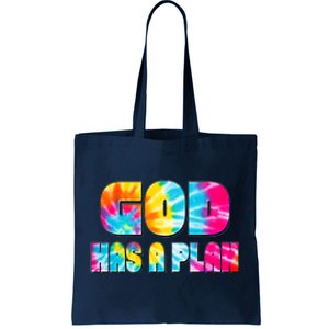 Tie Dye God Has A Plan Tote Bag