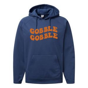 Thanksgiving Day Gobble Gobble Funny Turkey Trot Gift Performance Fleece Hoodie