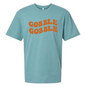 Thanksgiving Day Gobble Gobble Funny Turkey Trot Gift Sueded Cloud Jersey T-Shirt