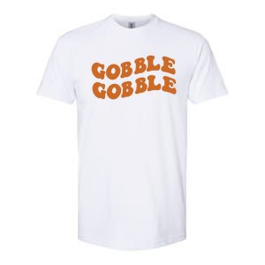 Thanksgiving Day Gobble Gobble Funny Turkey Trot Gift Softstyle CVC T-Shirt