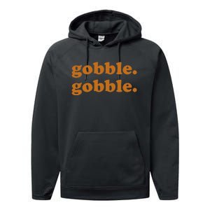 Thanksgiving Day Gobble Gobble Turkey Trot Funny Performance Fleece Hoodie