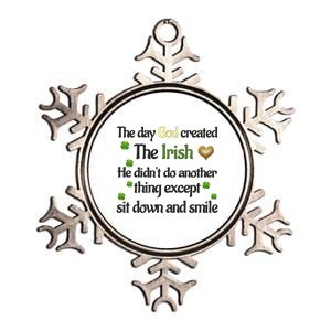 The Day God Created The Irish Cool Gift Metallic Star Ornament