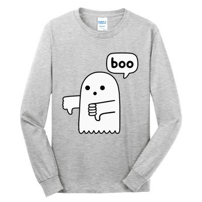 Thumbs Down Ghost Screaming Boo Disapproval Tall Long Sleeve T-Shirt