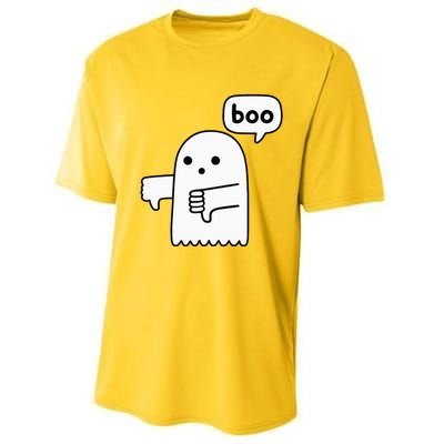 Thumbs Down Ghost Screaming Boo Disapproval Performance Sprint T-Shirt