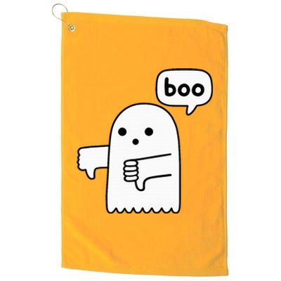 Thumbs Down Ghost Screaming Boo Disapproval Platinum Collection Golf Towel