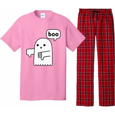 Thumbs Down Ghost Screaming Boo Disapproval Pajama Set