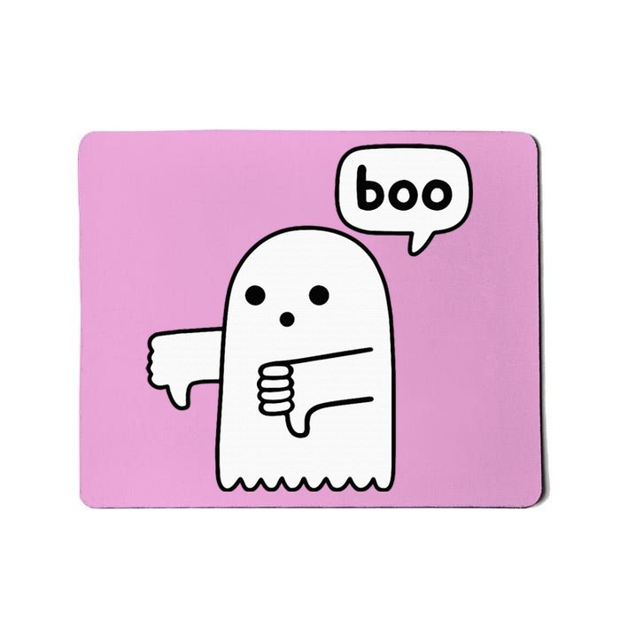 Thumbs Down Ghost Screaming Boo Disapproval Mousepad