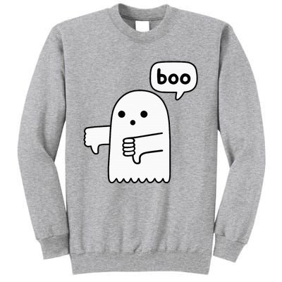 Thumbs Down Ghost Screaming Boo Disapproval Tall Sweatshirt