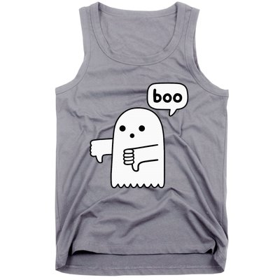 Thumbs Down Ghost Screaming Boo Disapproval Tank Top