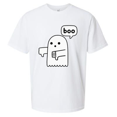 Thumbs Down Ghost Screaming Boo Disapproval Sueded Cloud Jersey T-Shirt