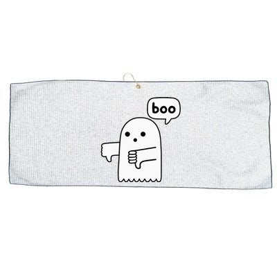 Thumbs Down Ghost Screaming Boo Disapproval Large Microfiber Waffle Golf Towel