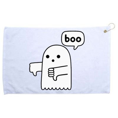 Thumbs Down Ghost Screaming Boo Disapproval Grommeted Golf Towel