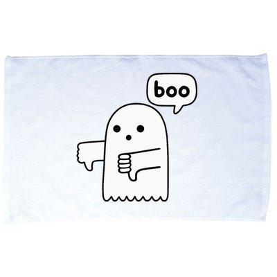 Thumbs Down Ghost Screaming Boo Disapproval Microfiber Hand Towel