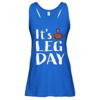 Turkey Day Great Gift Its Leg Day Funny Thanksgiving Gift Ladies Essential Flowy Tank